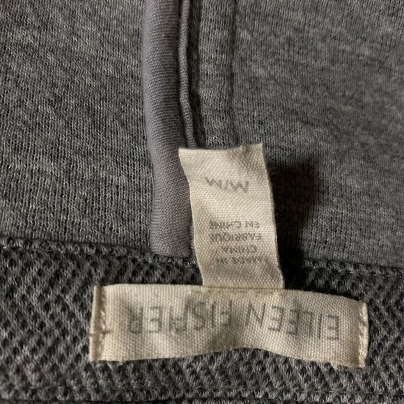 Eileen Fisher Gray Herringbone Side Zip Organic Cotton Jacket‎ Size M - Picture 8 of 8